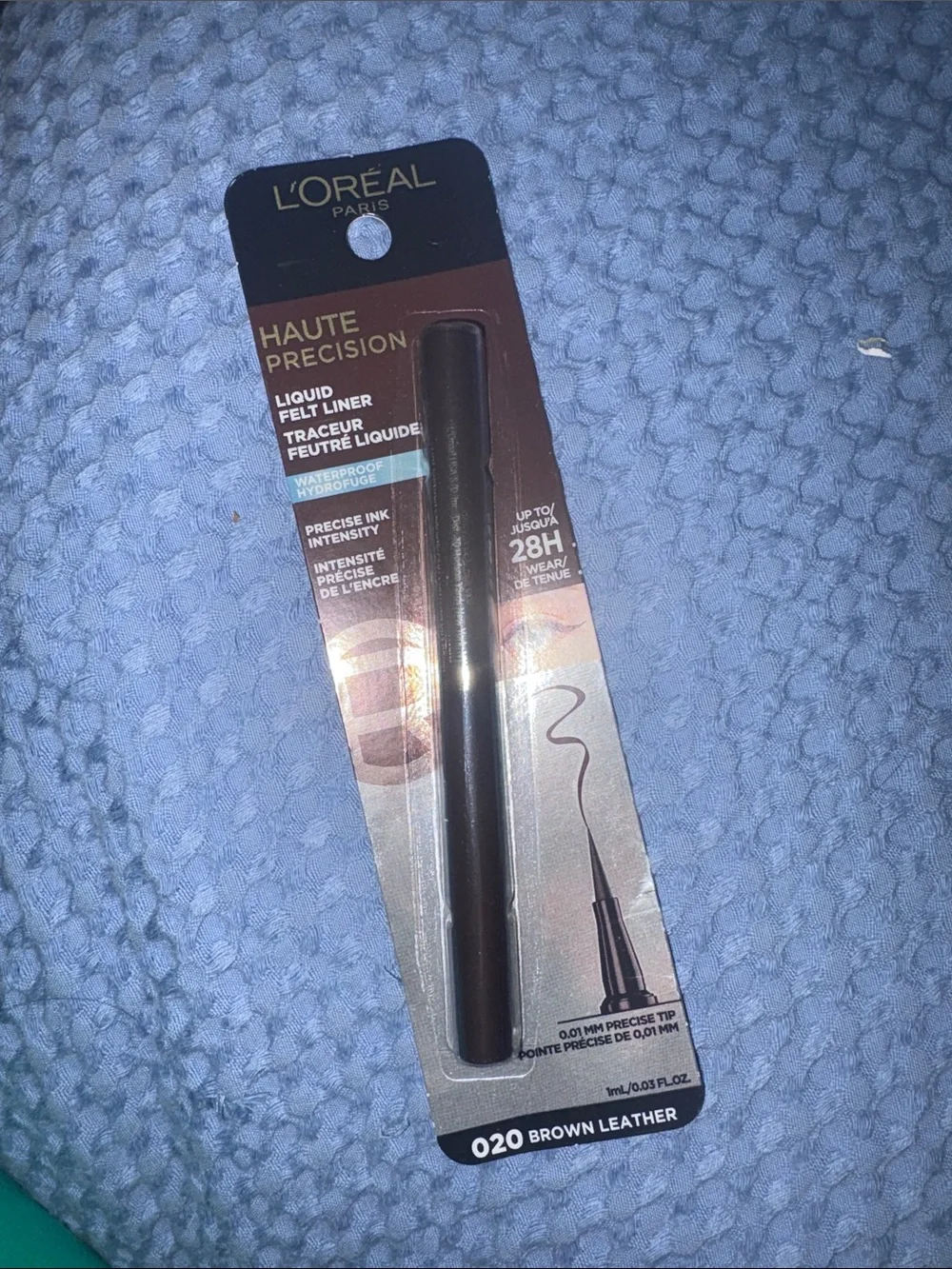 L'Oreal Brown Leather & Blue Suede Liquid Eyeliners with Black Mascara NWT